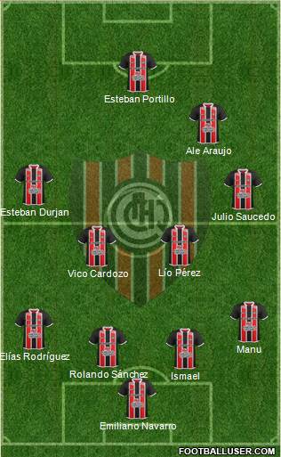 Chacarita Juniors football formation