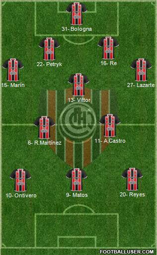 Chacarita Juniors football formation