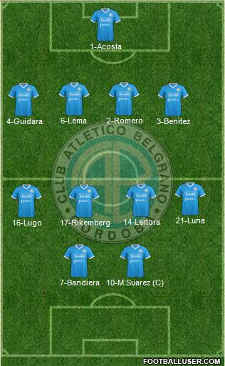 Belgrano de Córdoba football formation