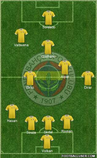 Fenerbahçe SK Formation 2018