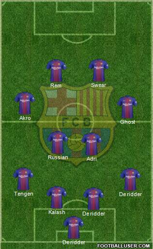 F.C. Barcelona Formation 2018