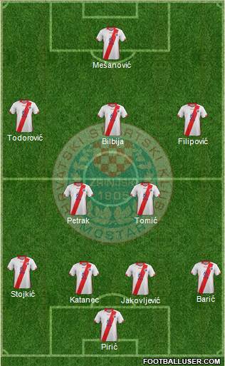 HSK Zrinjski Mostar football formation