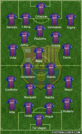 F.C. Barcelona Formation 2018