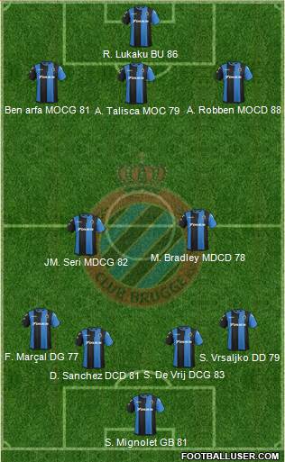Club Brugge KV Formation 2018