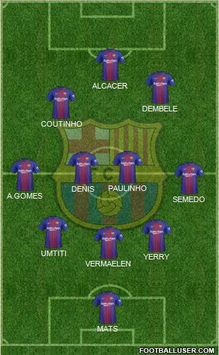 F.C. Barcelona Formation 2018