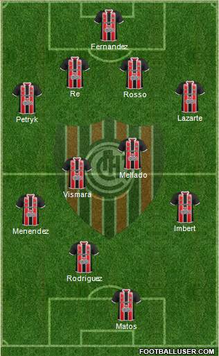 Chacarita Juniors football formation