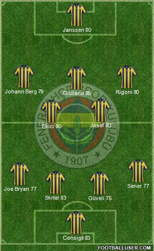 Fenerbahçe SK Formation 2018