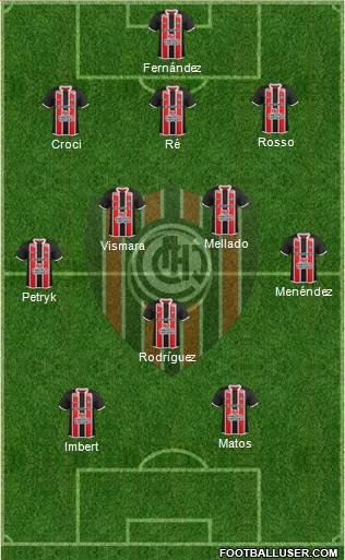 Chacarita Juniors football formation