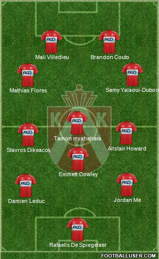 KV Kortrijk Voetbalt Formation 2018