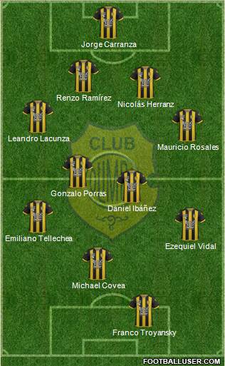 Olimpo de Bahía Blanca 4-4-1-1 football formation