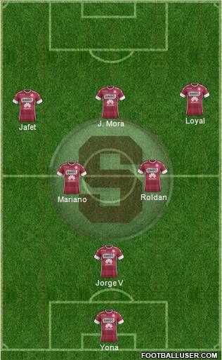 CD Saprissa football formation