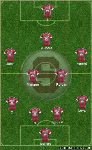 CD Saprissa football formation