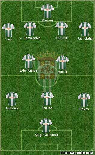 Córdoba C.F., S.A.D. 4-2-3-1 football formation