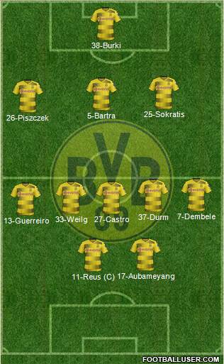 Borussia Dortmund Formation 2018