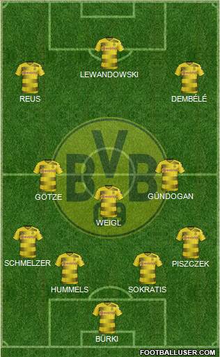 Borussia Dortmund Formation 2018