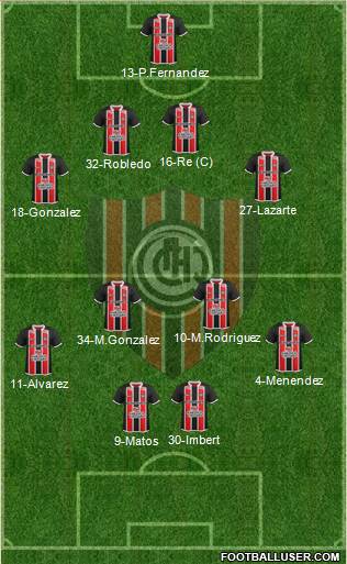 Chacarita Juniors football formation