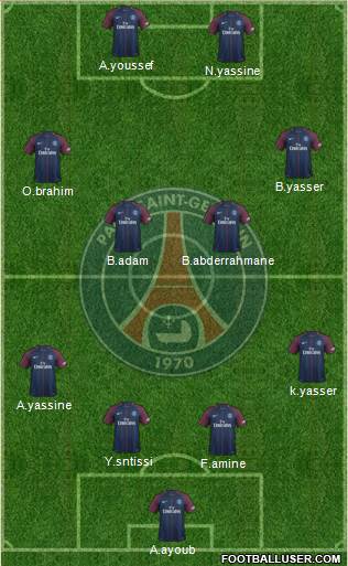 Paris Saint-Germain Formation 2018