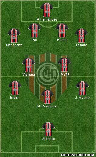 Chacarita Juniors football formation