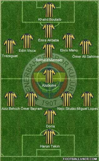 Fenerbahçe SK Formation 2018