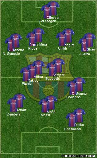F.C. Barcelona Formation 2018