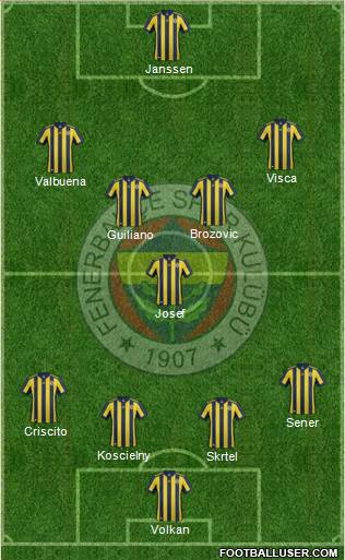 Fenerbahçe SK Formation 2018