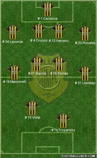 Olimpo de Bahía Blanca football formation