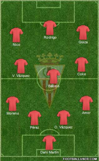 Algeciras C.F. 4-3-3 football formation