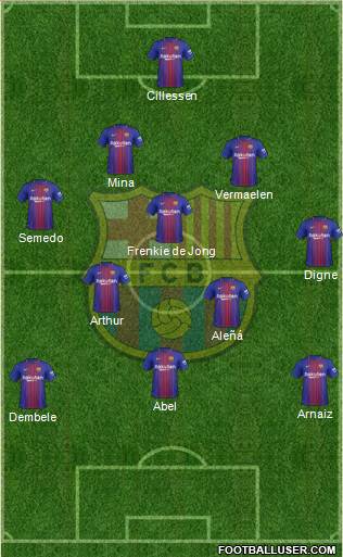 F.C. Barcelona Formation 2018