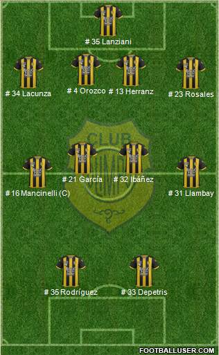 Olimpo de Bahía Blanca football formation