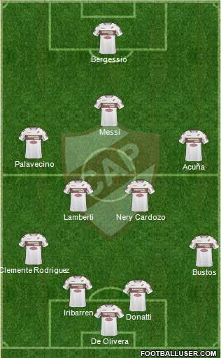 Platense football formation