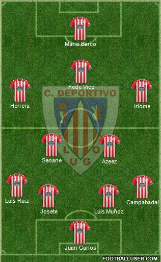 C.D. Lugo 4-5-1 football formation