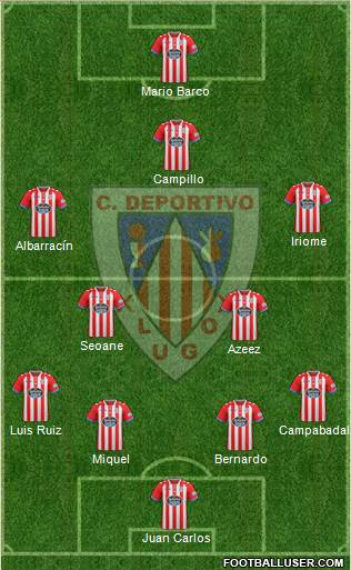 C.D. Lugo 4-5-1 football formation