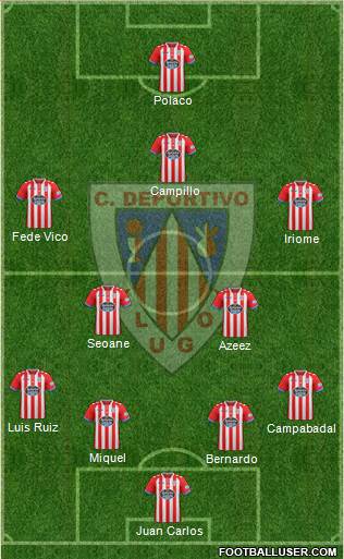 C.D. Lugo 4-5-1 football formation