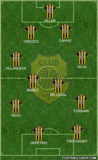 Olimpo de Bahía Blanca football formation