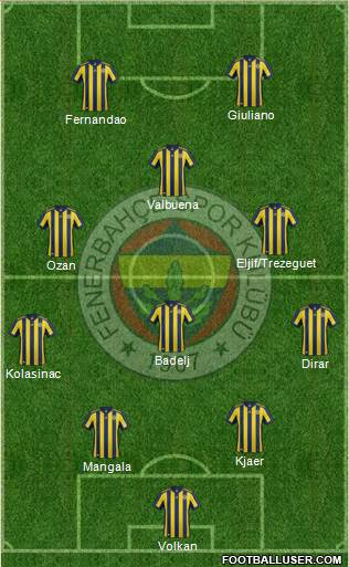 Fenerbahçe SK Formation 2018