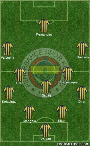 Fenerbahçe SK Formation 2018