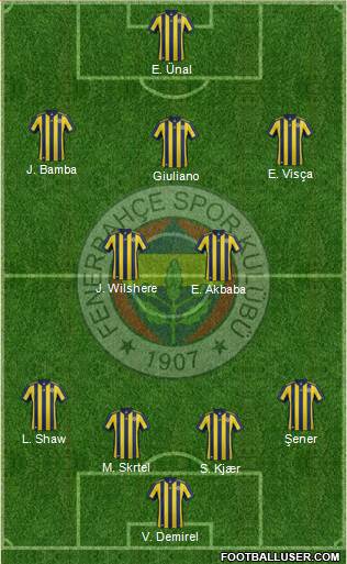 Fenerbahçe SK Formation 2018