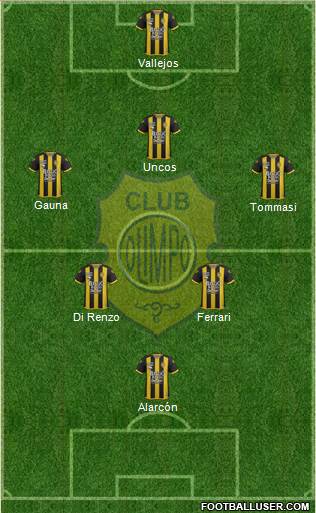 Olimpo de Bahía Blanca football formation