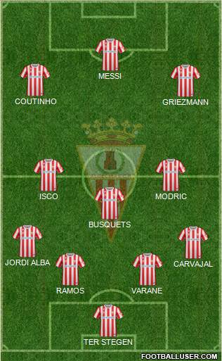 Algeciras C.F. 4-3-3 football formation