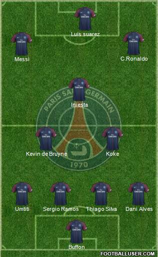 Paris Saint-Germain Formation 2018