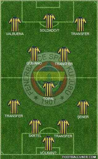 Fenerbahçe SK Formation 2018