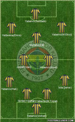 Fenerbahçe SK Formation 2018