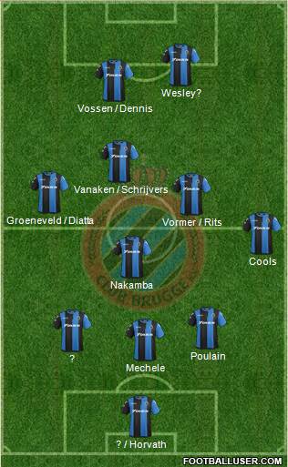 Club Brugge KV Formation 2018