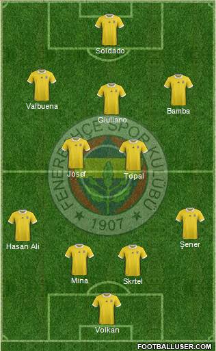 Fenerbahçe SK Formation 2018