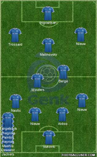 K Racing Club Genk football formation