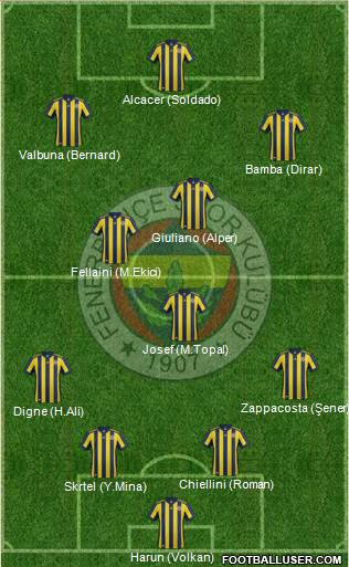 Fenerbahçe SK Formation 2018
