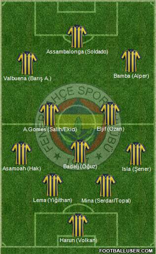 Fenerbahçe SK Formation 2018