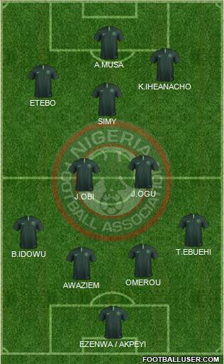 Nigeria Formation 2018