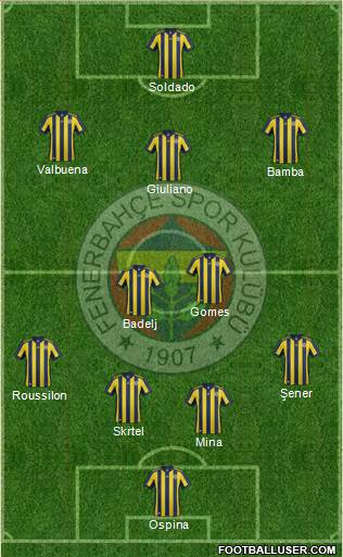 Fenerbahçe SK Formation 2018