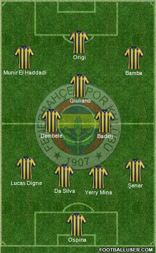 Fenerbahçe SK Formation 2018